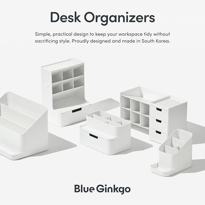 BLUE GINKGO Hive Desk Organizer – Vertical 6-Compartment, Full-drawer Storage – - Image 6