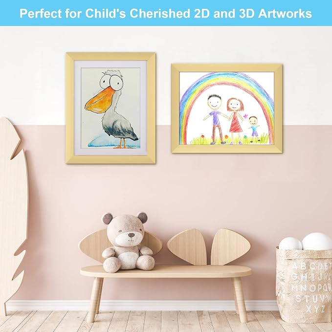 Kids Art Frames, 10x12.5 Front Opening Kids Artwork Frames Changeable, Displays - Image 6