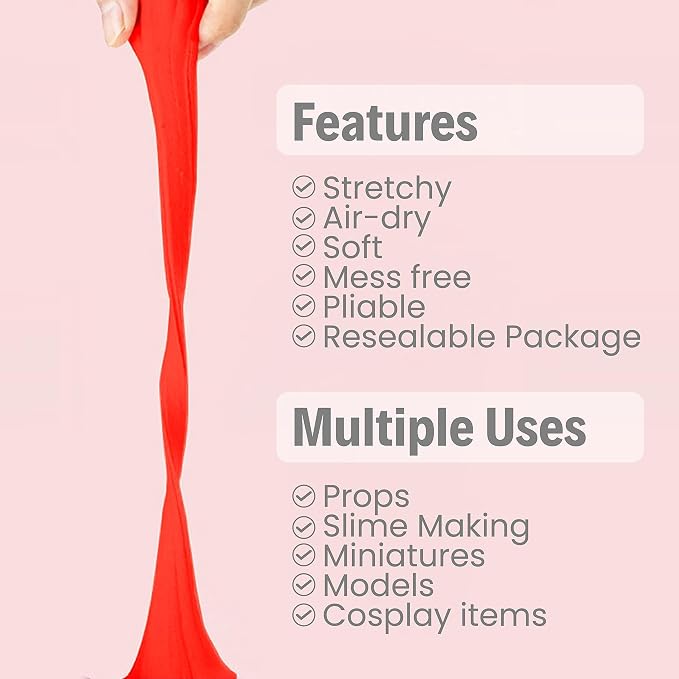 BOHS Air Dry Foam Clay Kit, Primary Colors – 3 Pack, 3.3 Lbs Total, Squishy & - Image 3