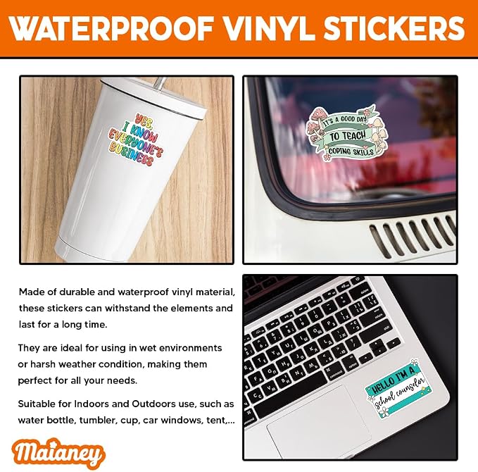 MAIANEY School Counselor Stickers Pack 10Pcs – Counseling Office Decor - Image 3