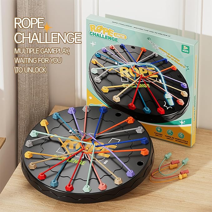 lartoys Rope Untangling Puzzle Game, Educational Strategy Board Game - Image 2