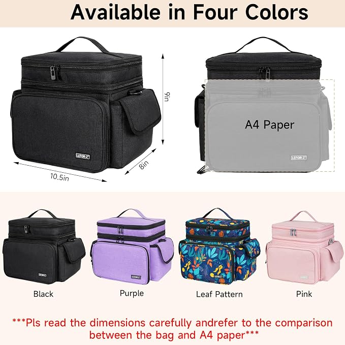 LEFOR·Z Sewing Supplies Organizer, Double-Layer Sewing Accessories Storage Bag - Image 2