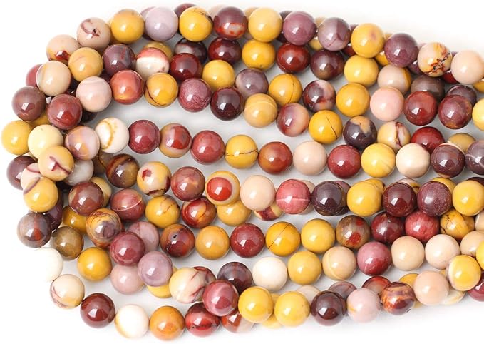 35PCS 10mm Natural Moonkaite Jasper Gemstone Round Loose Beads - Image 3