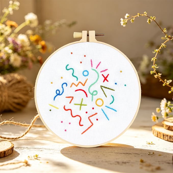 Beginners Embroidery Stitch Practice Kits, Easy Hand Embroidery Starters Kit - Image 2