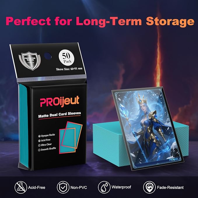 200 Pack Card Sleeves, Matte Dual Trading Card Sleeves - Image 4