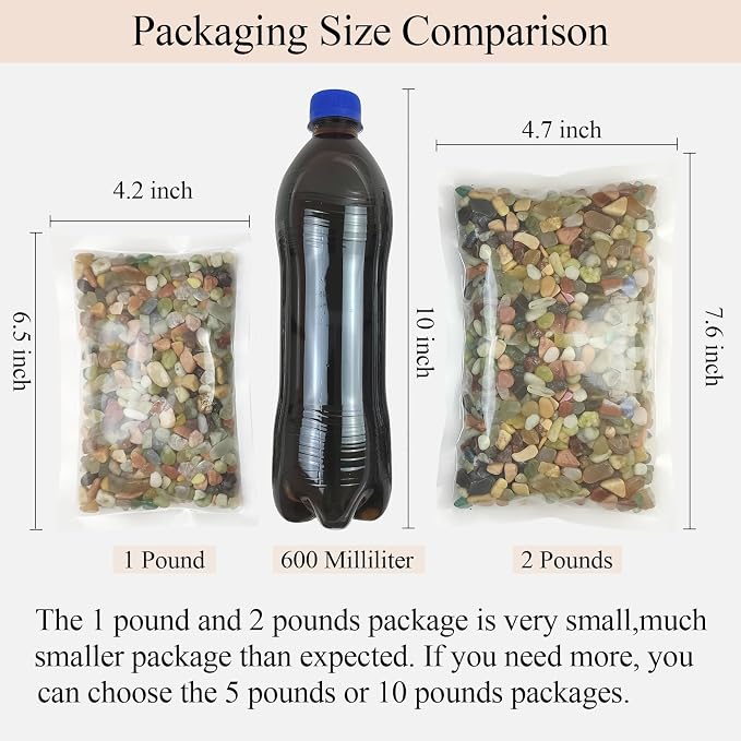 FANTIAN 2 Pounds Pebbles for Plants, 3/8 Inch Succulent Rocks, Decorative - Image 4