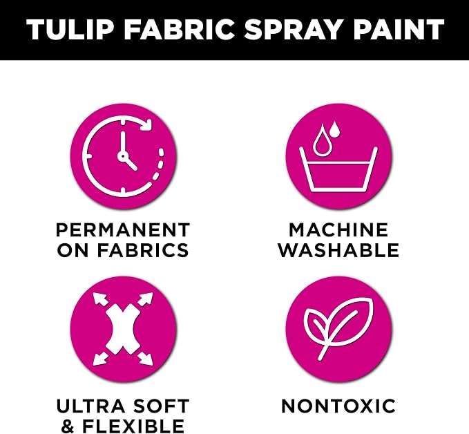 Tulip Fabric Paint, Permanent Spray on Paint, 4 fl oz Sparkling Star Silver - Image 2