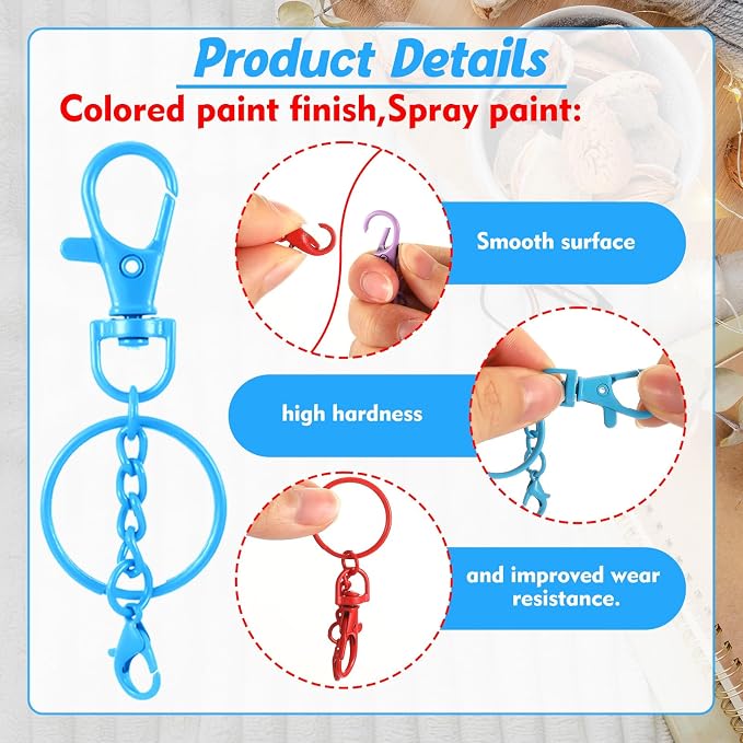 64 Pcs Colorful Swivel Snap Hook - Image 2
