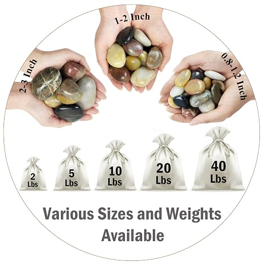 FANTIAN 10 lbs Pebbles for Indoor Plants, 2-3 inch Large River Rocks Decorative - Image 2