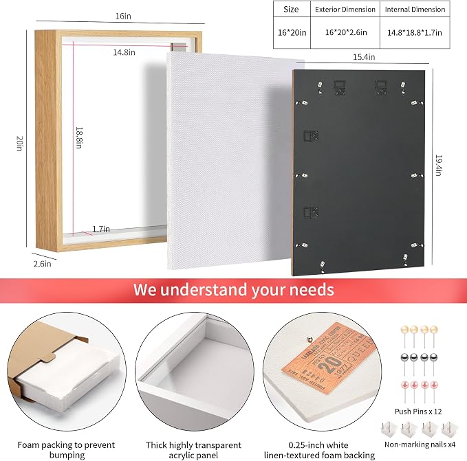 16x20 Large Shadow Box Picture Frame - Image 3
