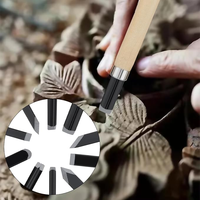 10pcs Professional Wood Carving Chisel Set - Image 4
