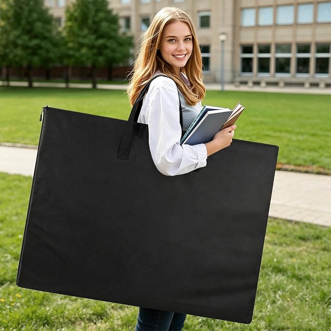 ZKOO Large Size Art Portfolio Bag, Light Weight Art Canvas Portfolio Case - Image 6