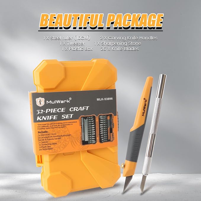 MulWark 32-Piece Precision Hobby Knife Set - Image 5
