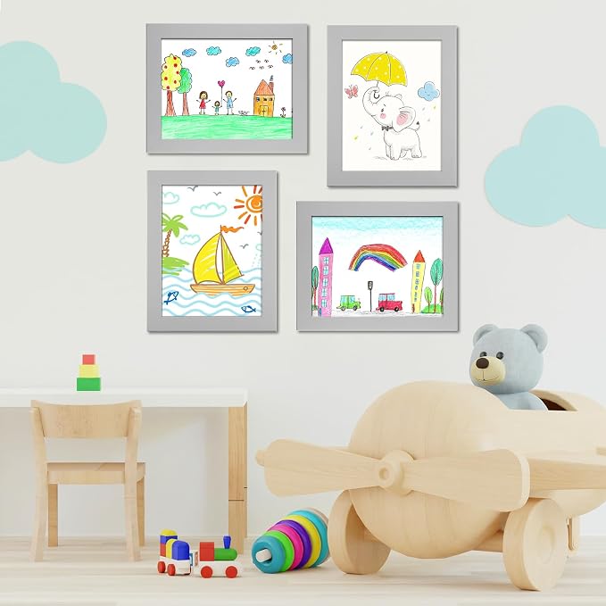 Kids Art Frames, 9x12 Front Opening Kids Artwork Frames Changeable, Holds 50 Pcs - Image 5