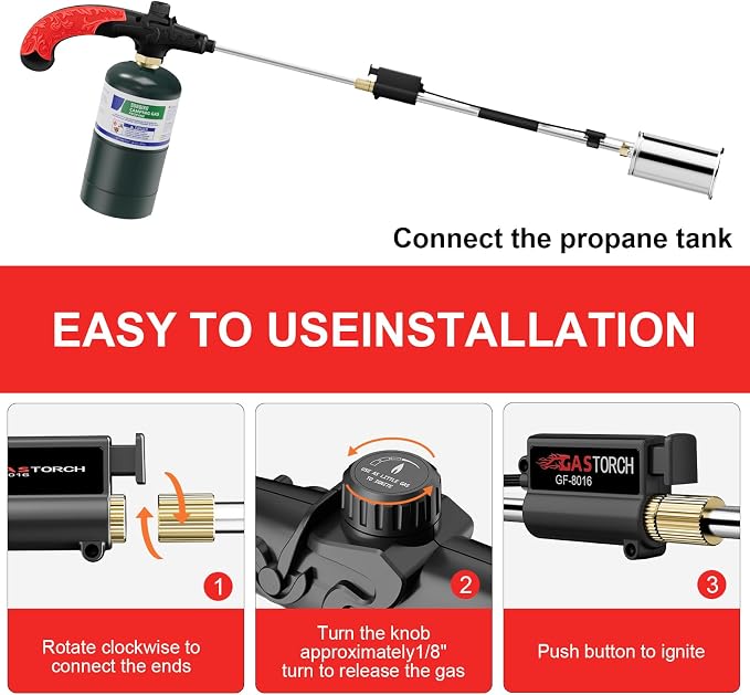 Sondiko Big Flame Propane Torch Head Kit, Weed Torch, Heavy Duty Blow Torch - Image 4