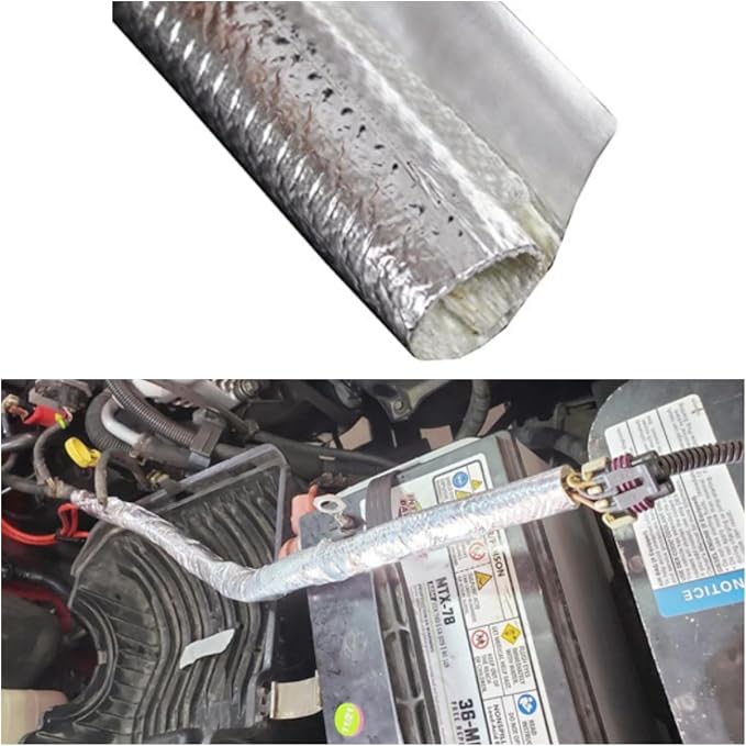 10mm - 3/8" Self-wrap Aluminum Heat Shield Sleeve Thermal Reflective Side Entry by BSTFLEX