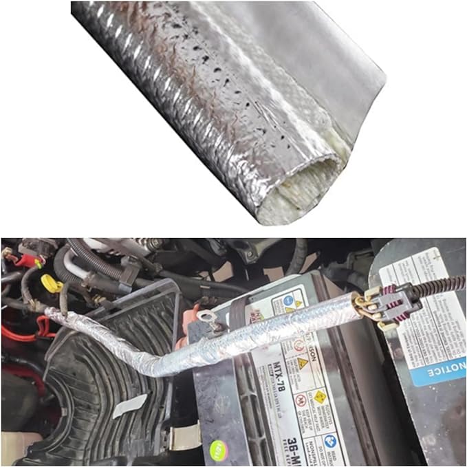 19mm - 3/4" Self-wrap Aluminum Heat Shield Sleeve Thermal Reflective Side Entry by BSTFLEX