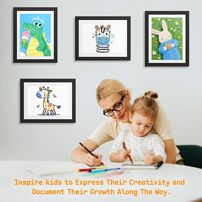 MISNEACH 4 Pack Kids Artwork Frames Changeable 10 x 12.5 Inch Children Art - Image 6