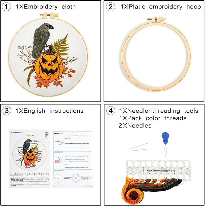 Crafmanoe Halloween Embroidery Starter Kits - Image 2