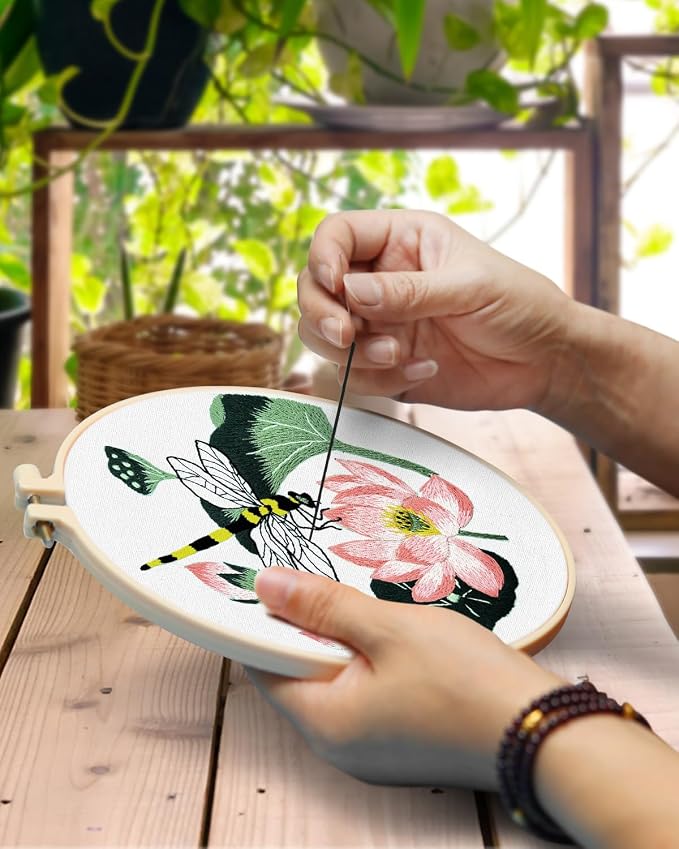TINDTOP 5 Sets Embroidery Kit for Beginners Adult, Embroidery Kit for Beginners - Image 4
