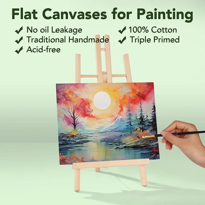 ESRICH 8x10 Canvas for Painting, 8x10 Inch Value Pack of 32, Canvas Boards for - Image 3