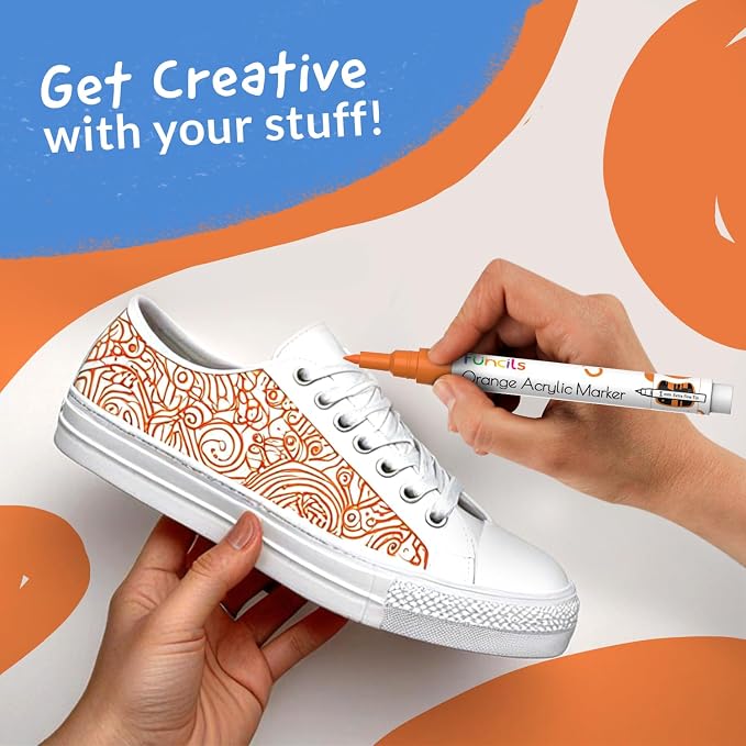 5 Orange Paint Pens - Image 7