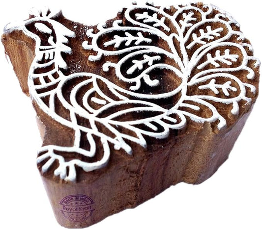 Royal Kraft Wooden Stamps DIY Fabric, Henna Printing Blocks THDtag021 by RoyalKraft