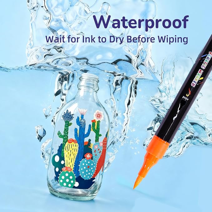WINSONS Acrylic Markers, 30 Dual-Tip Paint Pens - Image 4