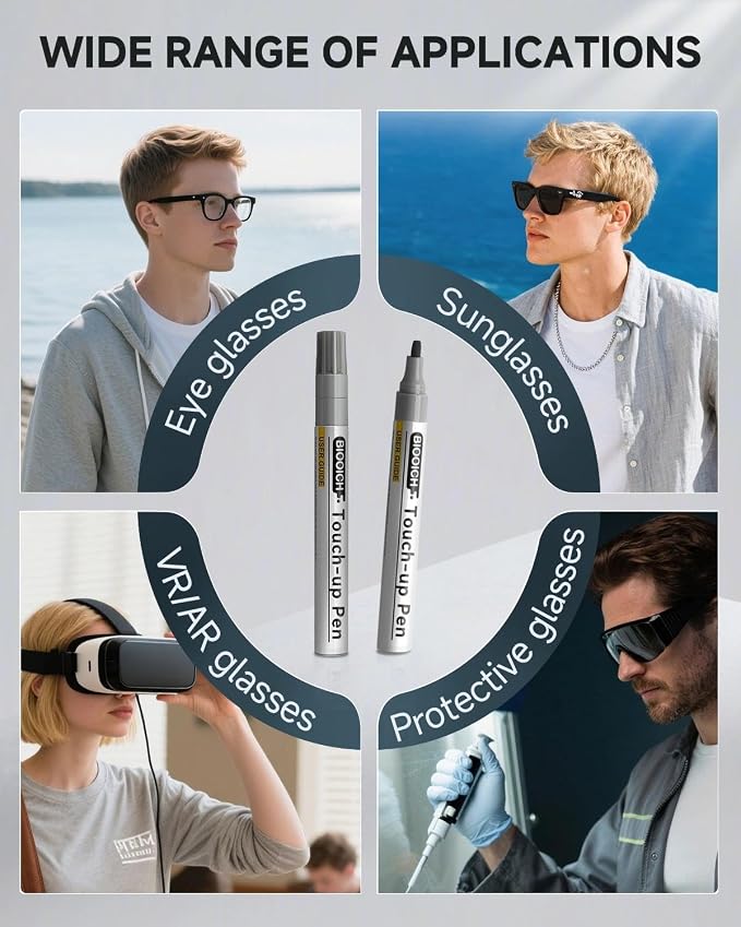 Light Gold Eyeglass Frame Touch Up Paint Pen, All-in-One Touch Up Kit - Image 6