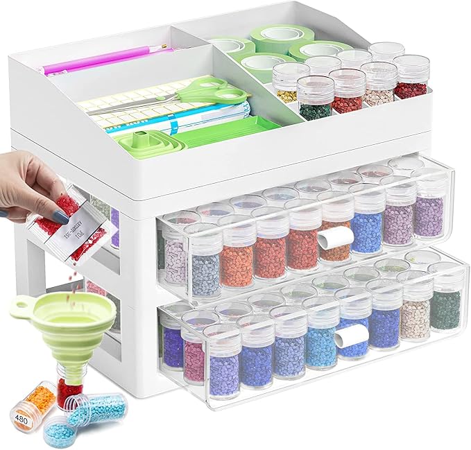 ARTDOT Storage Containers for Diamond Painting Accessories, 2 Drawers by ARTDOT