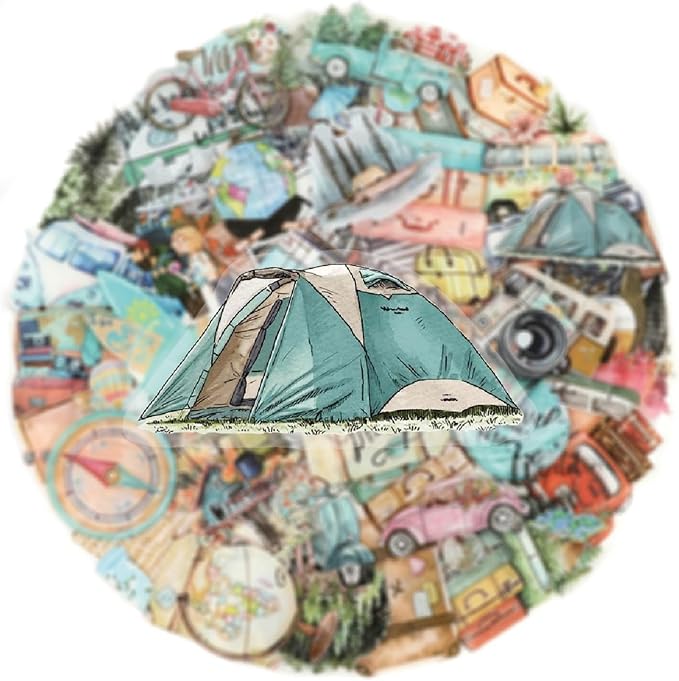 50 Pcs Outdoor PET Aesthetic Stickers - Image 2