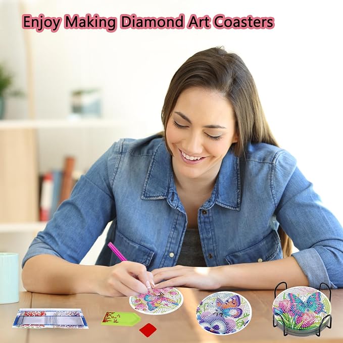 TDOOW Diamond Art Painting Coasters Kit, DIY Diamond Painting - Image 4