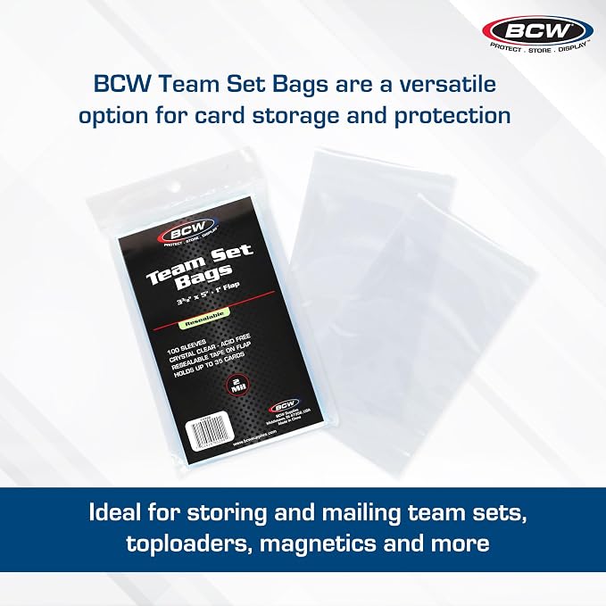 BCW Resealable Team Set Bags – 400 Count | Holds 35 Loose Cards or 5 Standard - Image 2