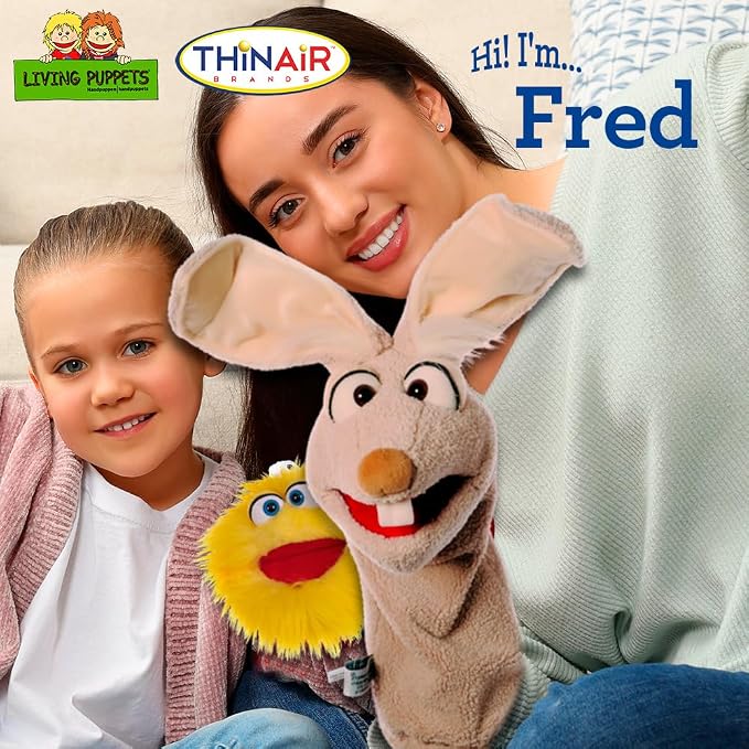 Living Puppets - Fred the 17-Inch Rabbit, Plush Hand Puppet - Image 3