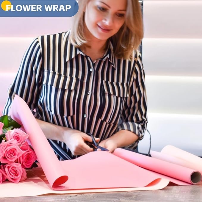 Pink Wrapping Paper 15"x450", Light Pink Bulletin Board Construction Craft - Image 4