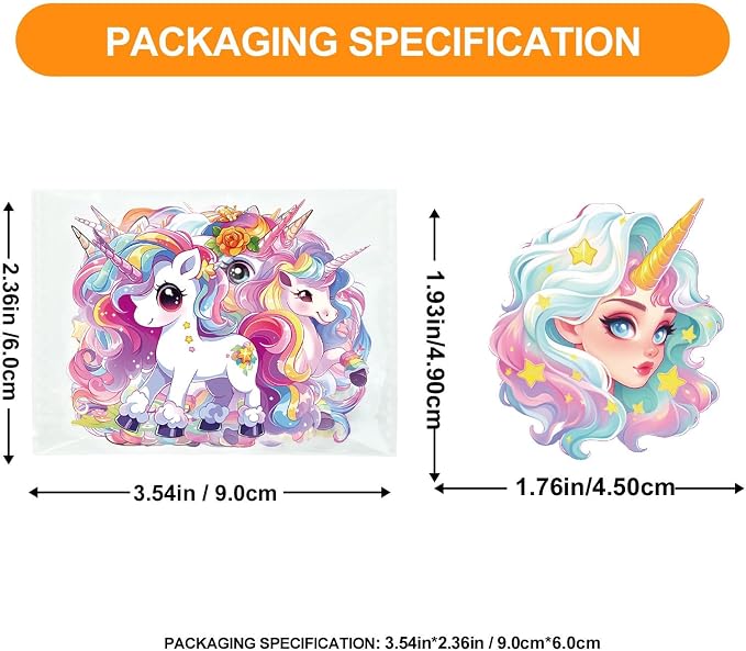 50 Pcs Clear PET Unicorn Aesthetic Stickers - Image 2