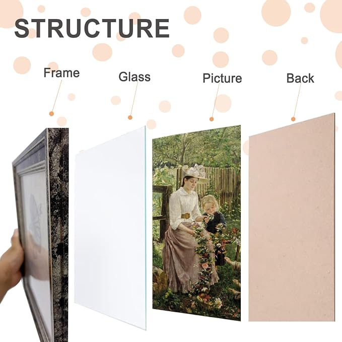 12x16 Picture Frame with Real Glass set of 2-Vintage Frames - Image 3