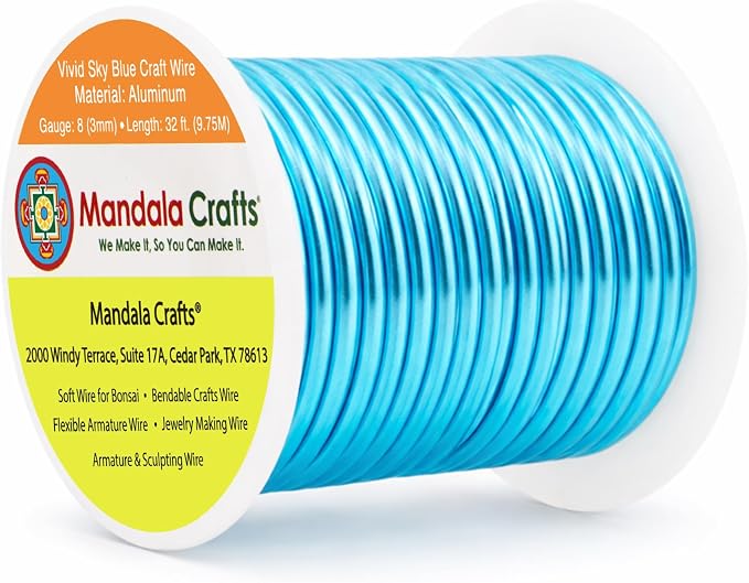 Mandala Crafts 8 Gauge Anodized Aluminum Craft Wire by MandalaCrafts