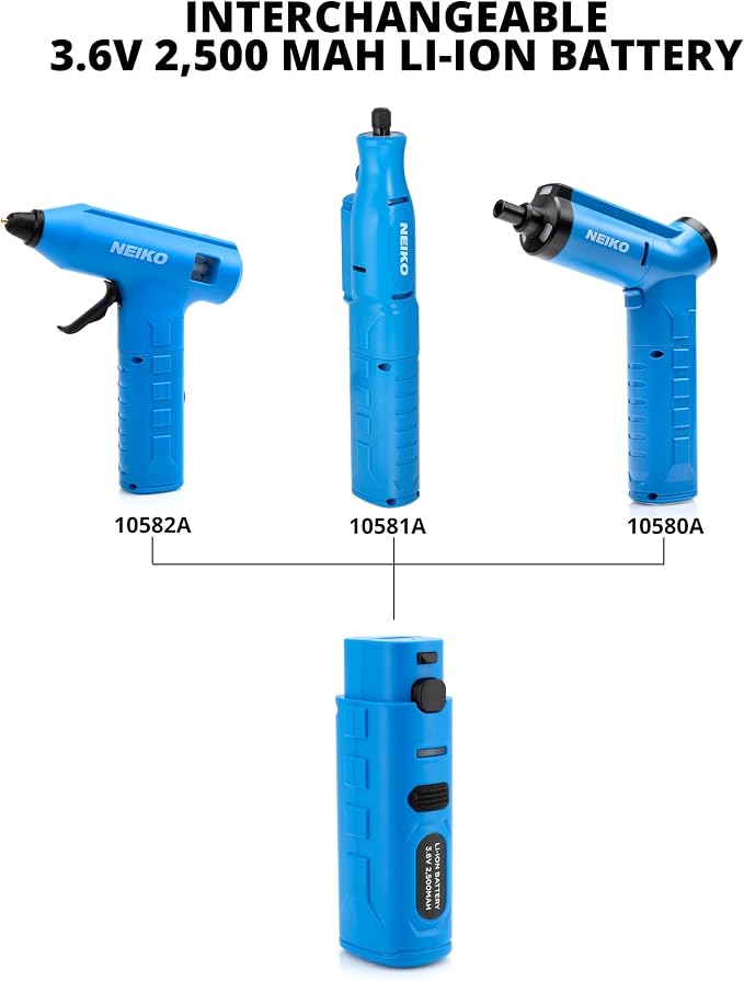 NEIKO 10580A Electric Screwdriver, 1/4” Hex Shank 3.6V Lithium Ion Power - Image 5