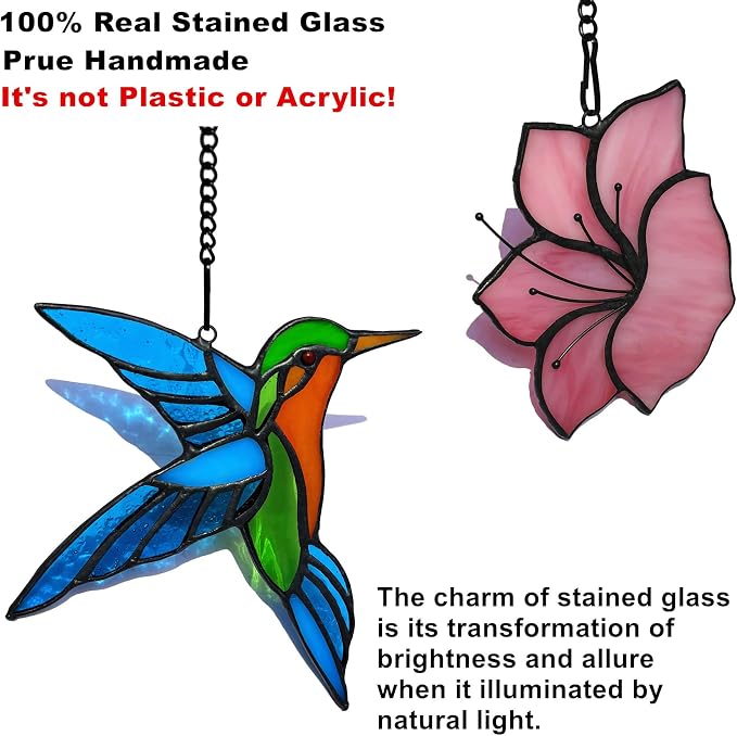2 Pack Stained Glass Hummingbird - Image 2