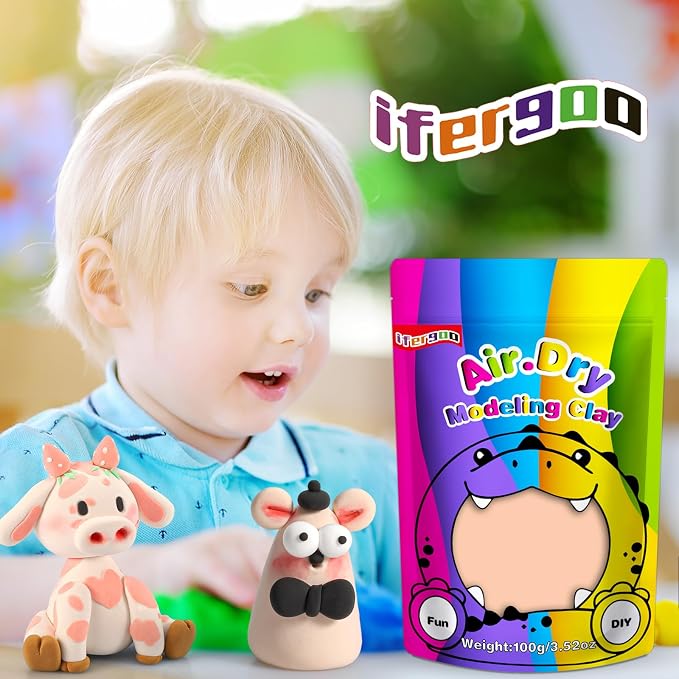 ifergoo Skin Air Dry Clay, DIY Creative Modeling Clay - Image 7