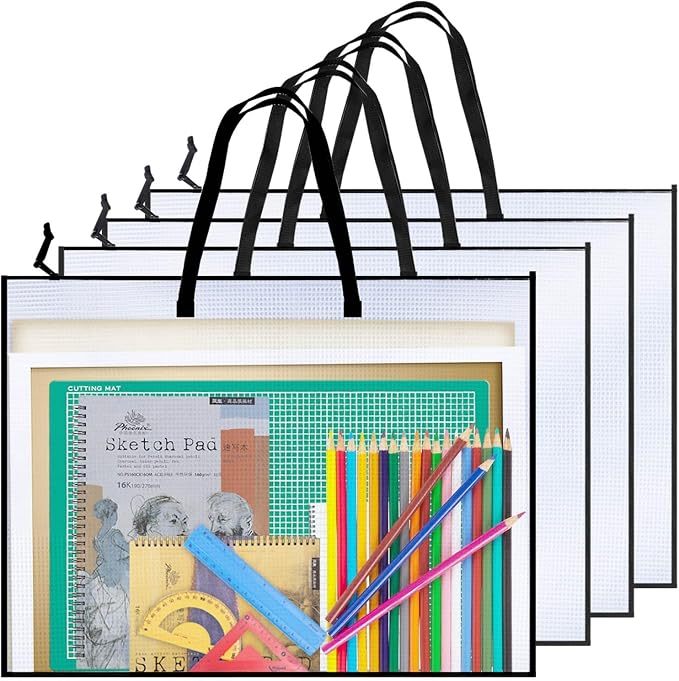 Opret 4 Pack 19x25 inch Art Portfolio Bags, Artwork Storage Case by Opret