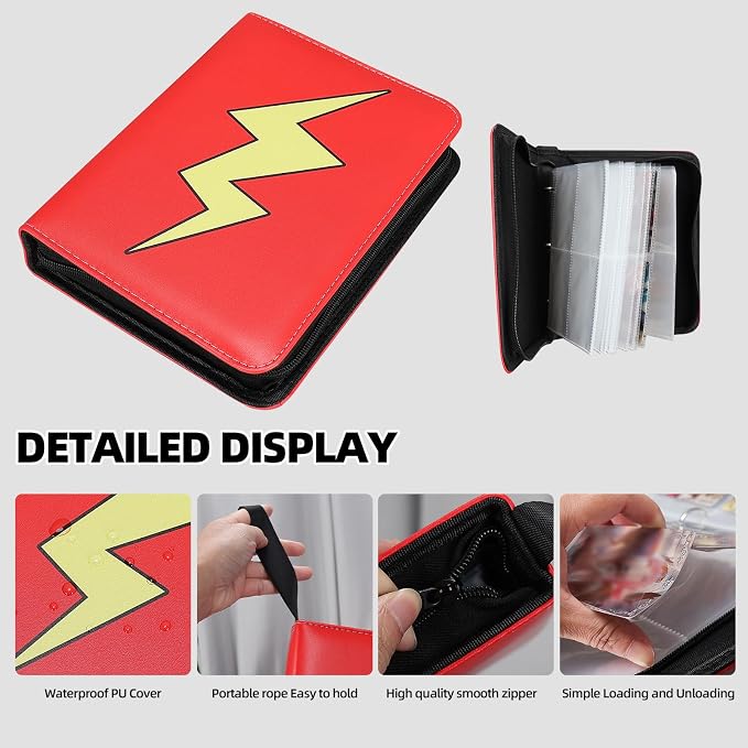 Collectible Trading Card Albums, 4 Pocket Card Binder, 400 Double Sided Pocket - Image 3