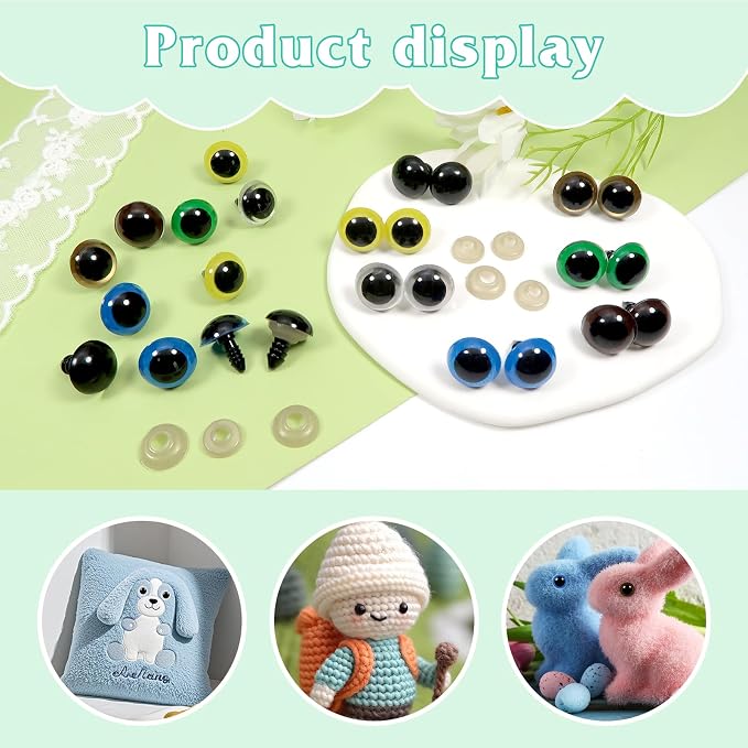 TOAOB 140pcs 16mm Colorful Safety Eyes - Image 4