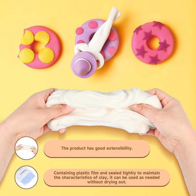 100g Purple Air Dry Foam Clay, DIY Magic Model Clay - Image 4