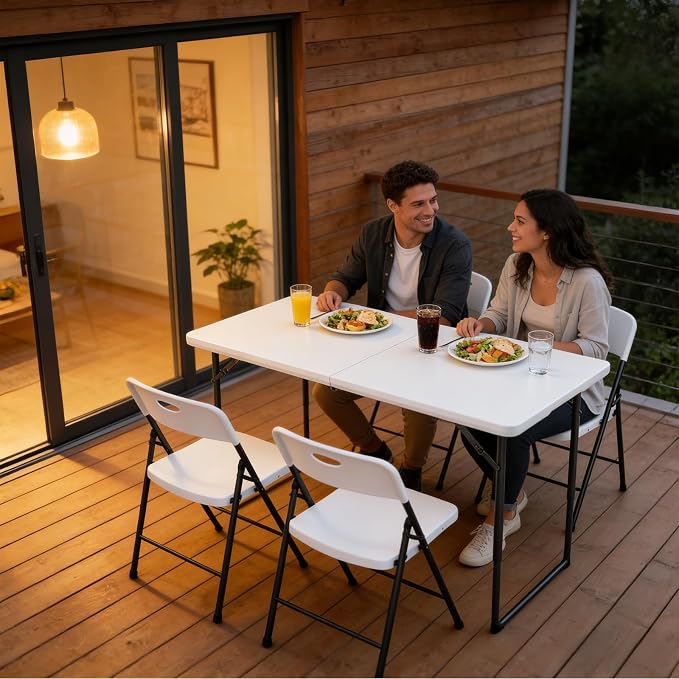 2 Pack Folding Table 4ft - Image 2