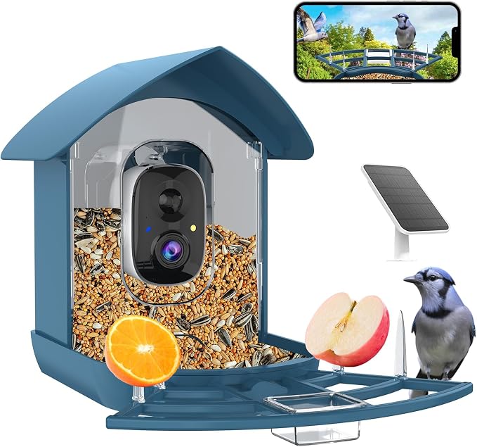 Bird Feeder with Camera, FHD Live View Video, Smart WiFi Bird Feeder Camera by SecurityCameraBirdFeederCamera