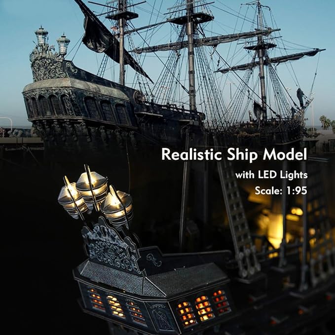 CubicFun 3D Puzzles Queen Anne's Revenge Pirate Ship Puzzle Kit, 340 Pieces - Image 2