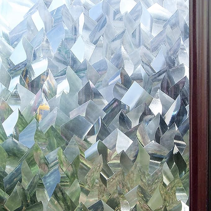 rabbitgoo Window Privacy Film, 3D Decorative Stained Glass Window Film by rabbitgoo
