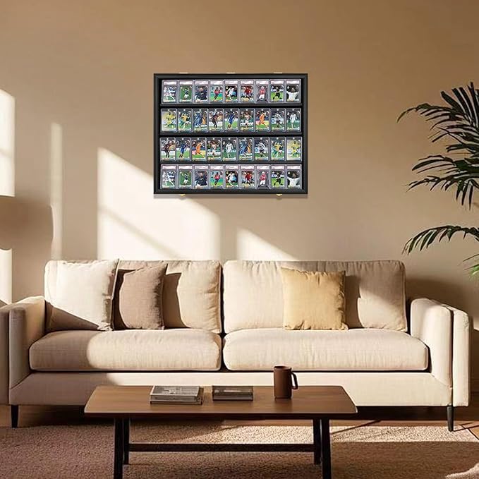 Graded Sports Card Display Case Lockable, Trading Card Collector Wall Display - Image 6